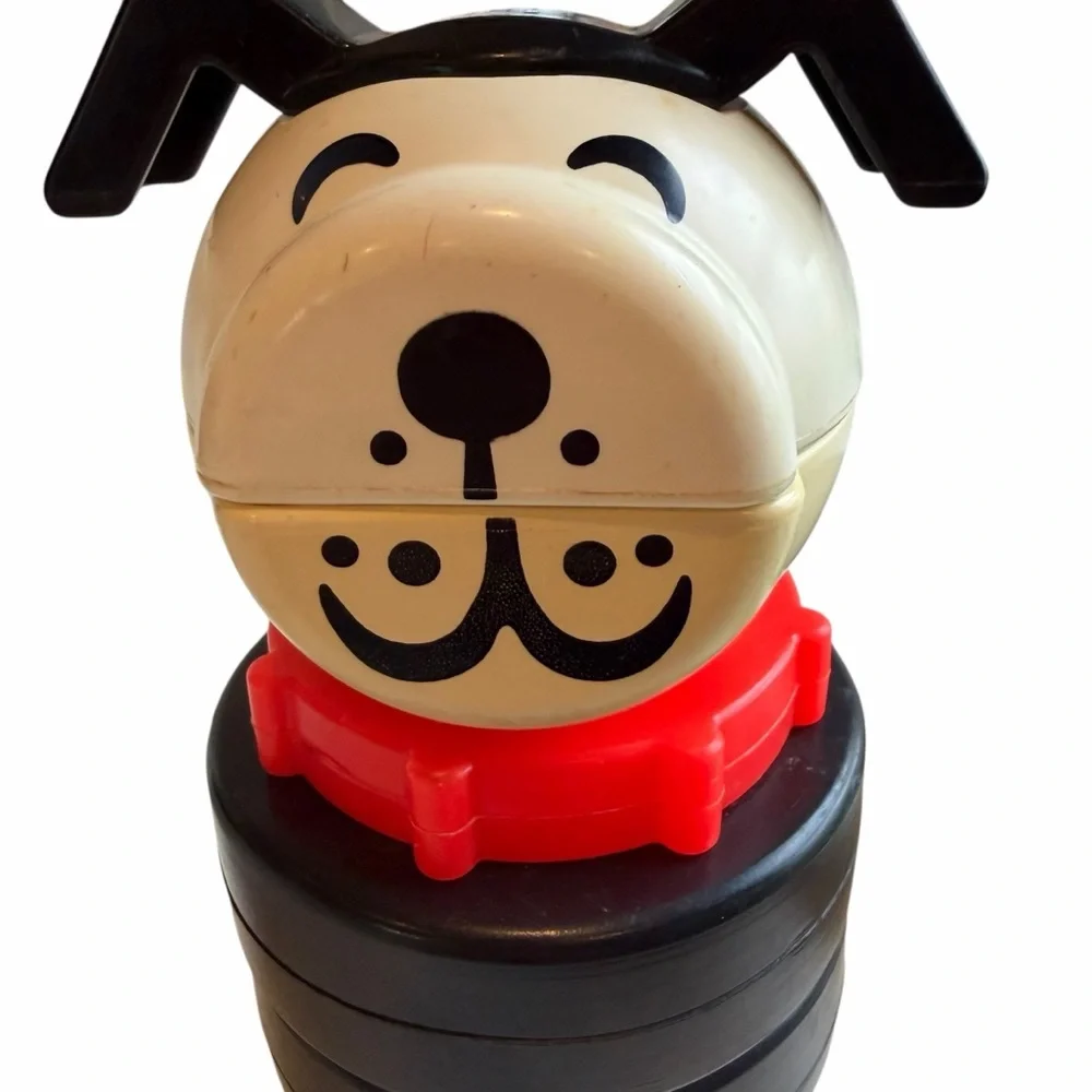 Vintage 1970s Fisher Price Stacking Puppy Dog #659 Toy East Aurora NY USA